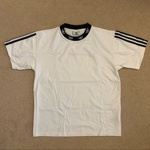 Adidas Logo Collar 3-Stripes Sleeve T-Shirt